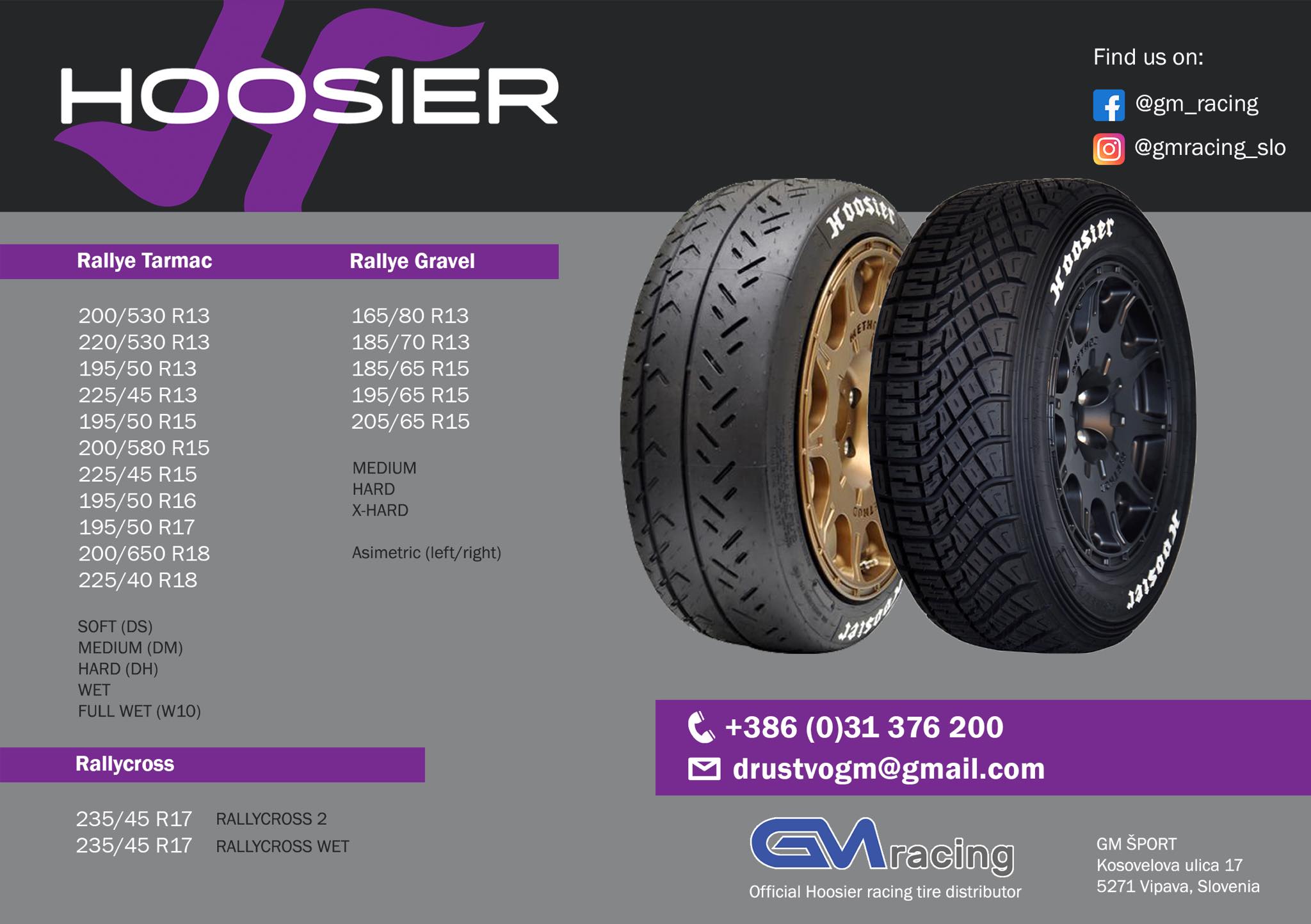 eWRC market Hoosier Racing Tire